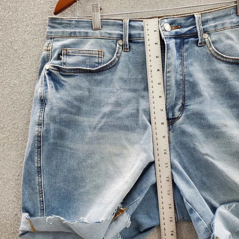 Judy Blue Women Shorts 1XL Light Blue Denim Cuffed JB150205 6